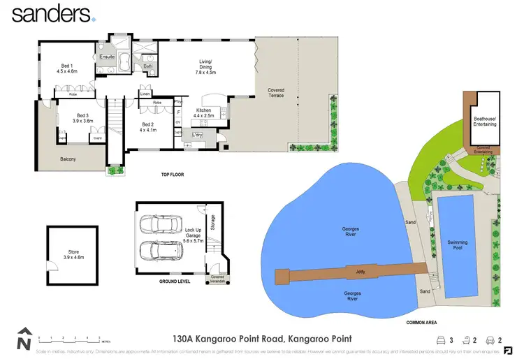 Floorplan of Homely semi-detached listing, 130A Kangaroo Point Road, Kangaroo Point NSW 2224