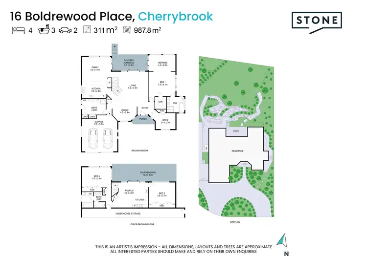Floorplan of Homely house listing, 16 Boldrewood Place, Cherrybrook NSW 2126