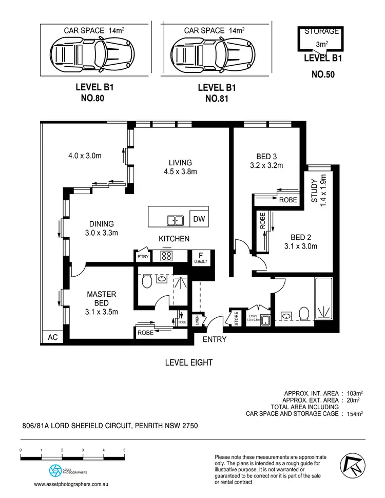 Floorplan of Homely apartment listing, 806/81A Lord Sheffield Circuit, Penrith NSW 2750