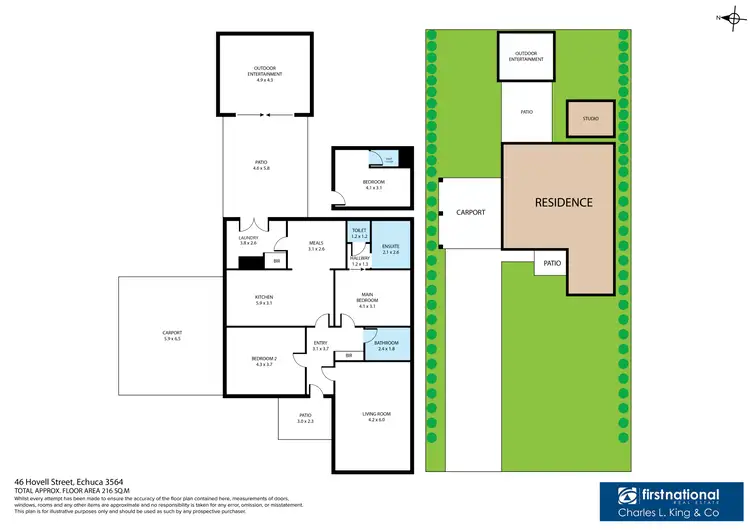 Floorplan of Homely house listing, 46 Hovell Street, Echuca VIC 3564