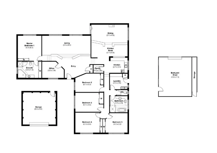 Floorplan of Homely house listing, 5 Jones Drive, Cobar NSW 2835