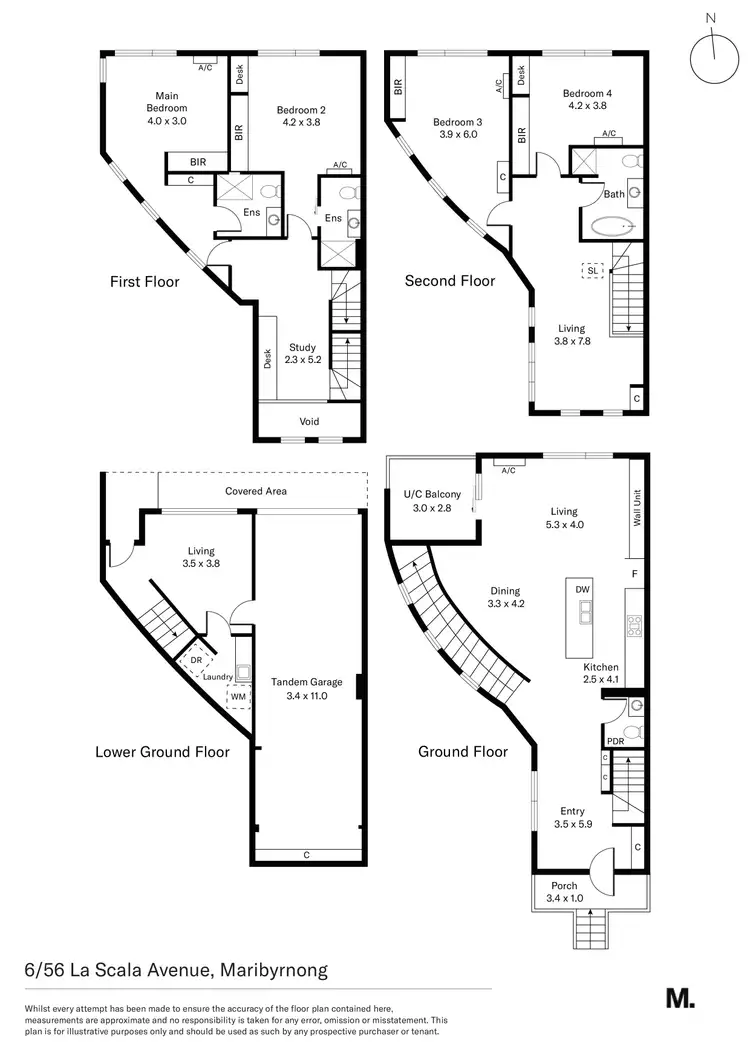 Floorplan of Homely townhouse listing, 6/56 La Scala Avenue, Maribyrnong VIC 3032