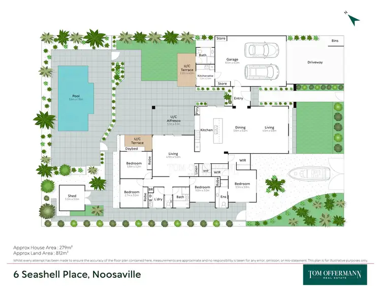 Floorplan of Homely house listing, 6 Seashell Place, Noosaville QLD 4566