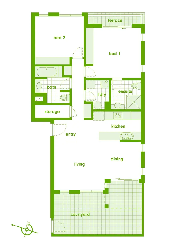 Floorplan of Homely apartment listing, 14/102 Athllon Drive, Greenway ACT 2900