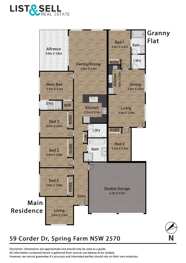 Floorplan of Homely house listing, 59 & 59A Corder Drive, Spring Farm NSW 2570