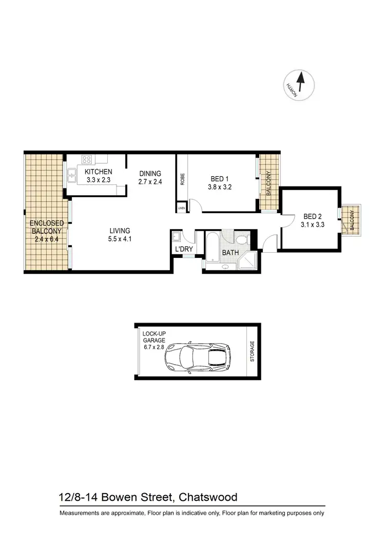 Floorplan of Homely apartment listing, 12/8-14 Bowen Street, Chatswood NSW 2067