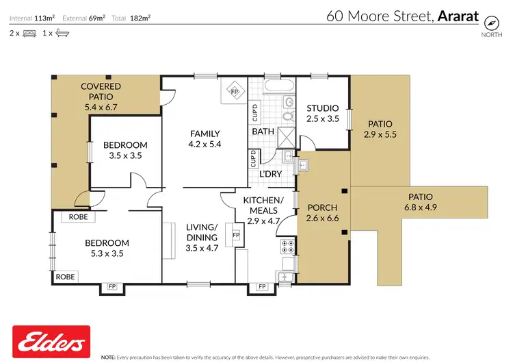 Floorplan of Homely house listing, 60 Moore Street, Ararat VIC 3377