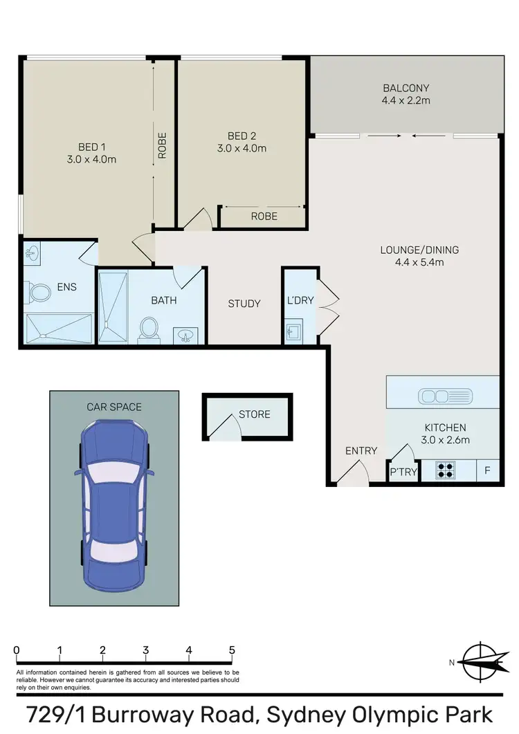 Floorplan of Homely apartment listing, 729/1B Burroway Road, Wentworth Point NSW 2127