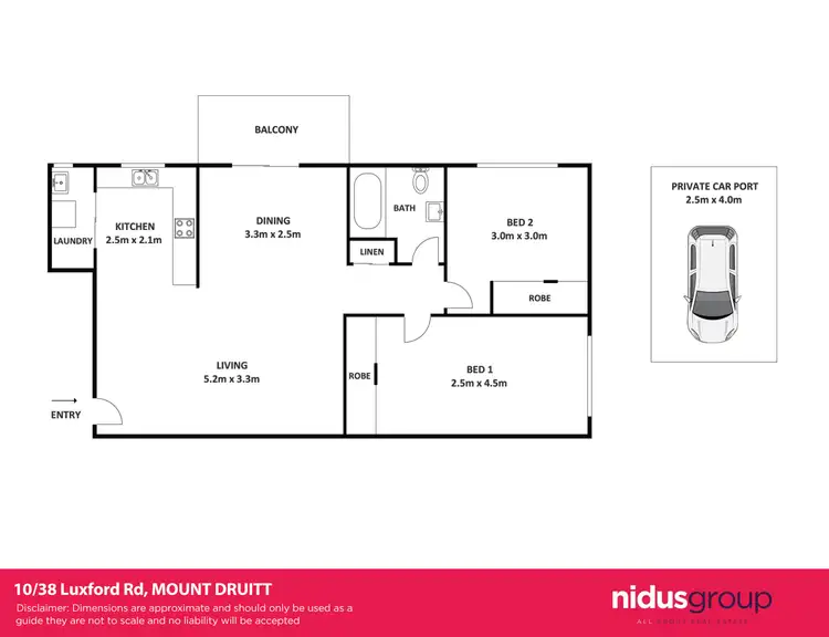 Floorplan of Homely unit listing, 10/38 Luxford Road, Mount Druitt NSW 2770