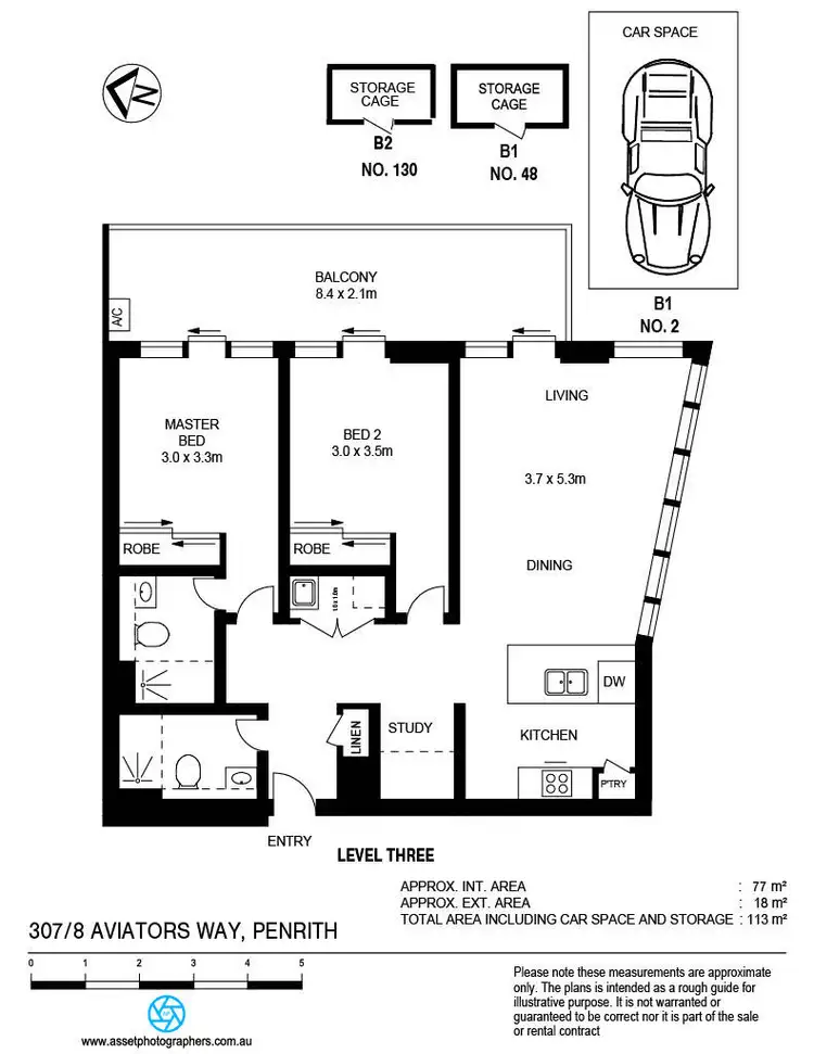 Floorplan of Homely apartment listing, 307/8 Aviators Way, Penrith NSW 2750