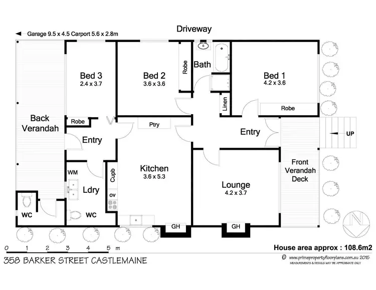 Floorplan of Homely house listing, 358 Barker Street, Castlemaine VIC 3450