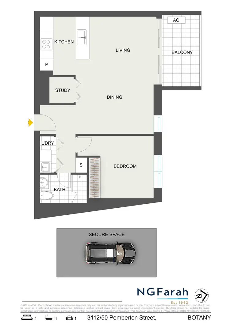 Floorplan of Homely apartment listing, 3112/50 Pemberton Street, Botany NSW 2019