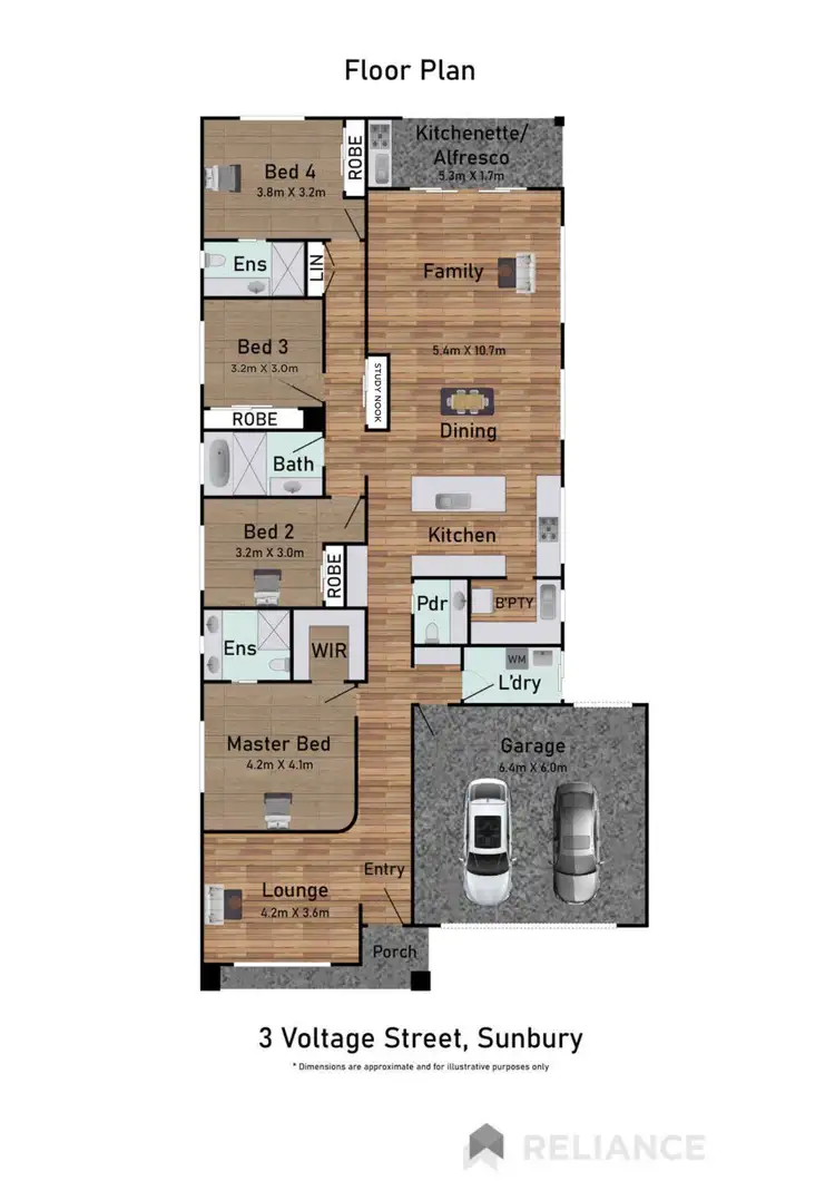 Floorplan of Homely house listing, 3 Voltage Street, Sunbury VIC 3429