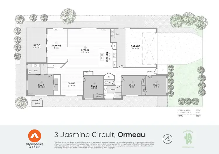 Floorplan of Homely house listing, 3 Jasmine Circuit, Ormeau QLD 4208
