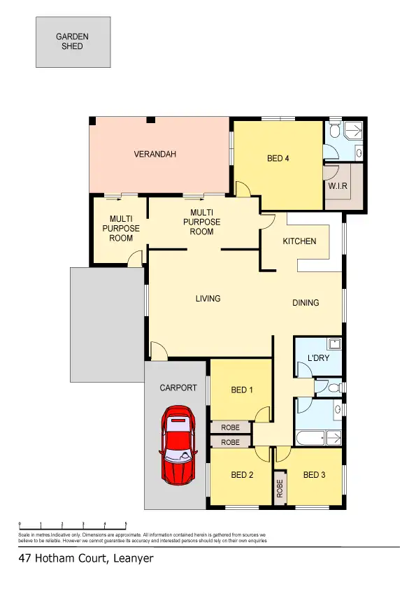 Floorplan of Homely house listing, 47 Hotham Court, Leanyer NT 812