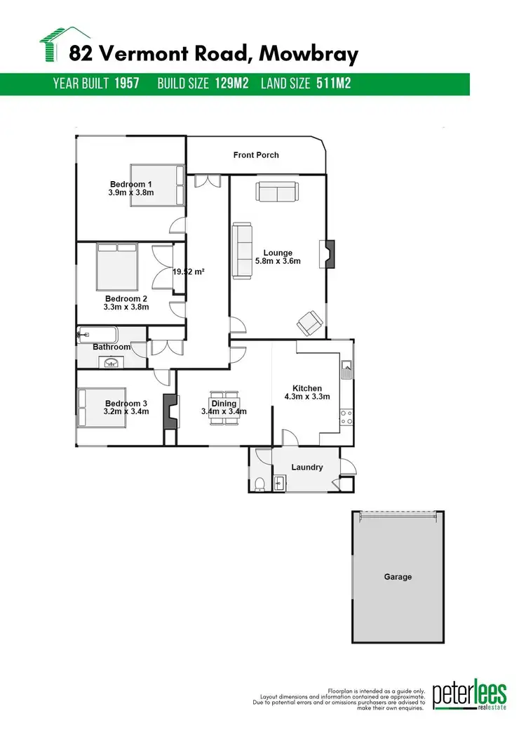 Floorplan of Homely house listing, 82 Vermont Road, Mowbray TAS 7248
