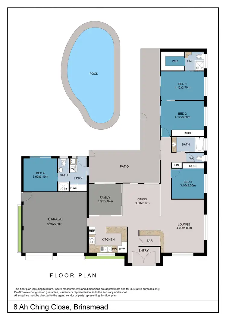 Floorplan of Homely house listing, 8 Ah Ching Close, Brinsmead QLD 4870