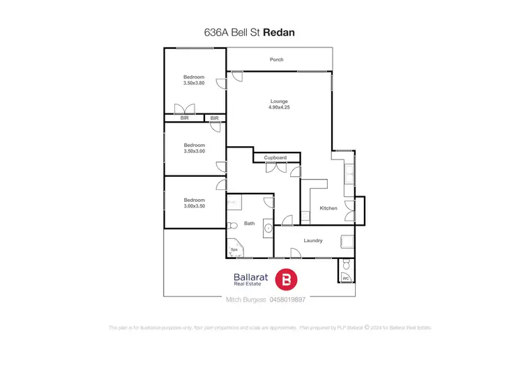 Floorplan of Homely house listing, 636A Bell Street, Redan VIC 3350
