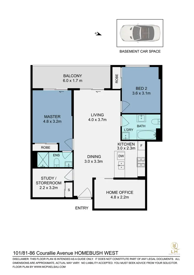 Floorplan of Homely unit listing, O101/81-86 Courallie Avenue, Homebush West NSW 2140