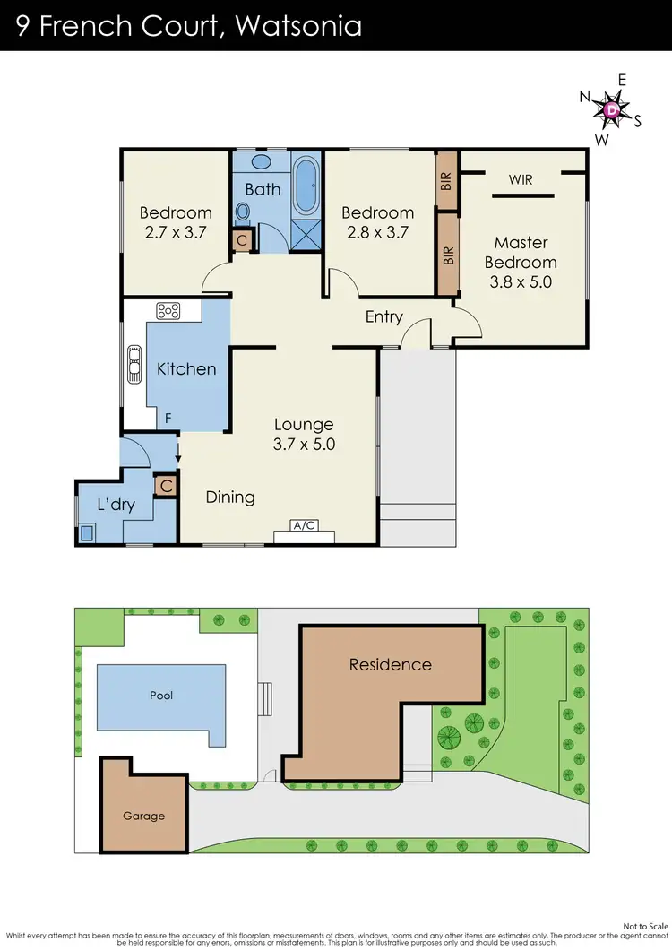 Floorplan of Homely house listing, 9 French Court, Watsonia VIC 3087