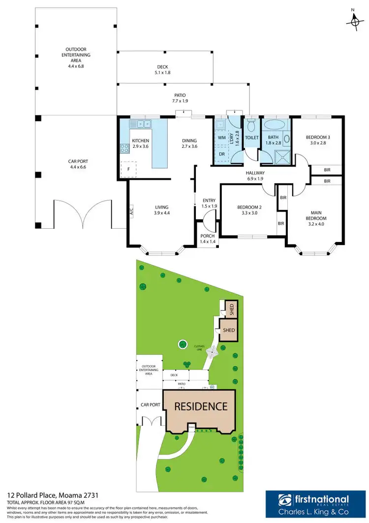 Floorplan of Homely house listing, 12 Pollard Place, Moama NSW 2731