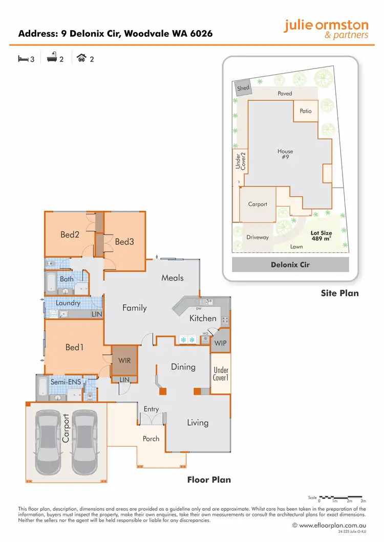 Floorplan of Homely house listing, 9 Delonix Circle, Woodvale WA 6026