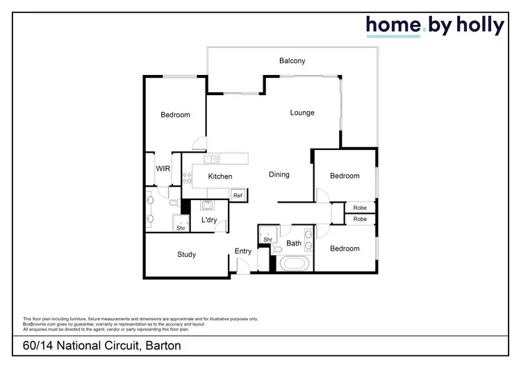 Floorplan of Homely apartment listing, 60/14 National Circuit, Barton ACT 2600