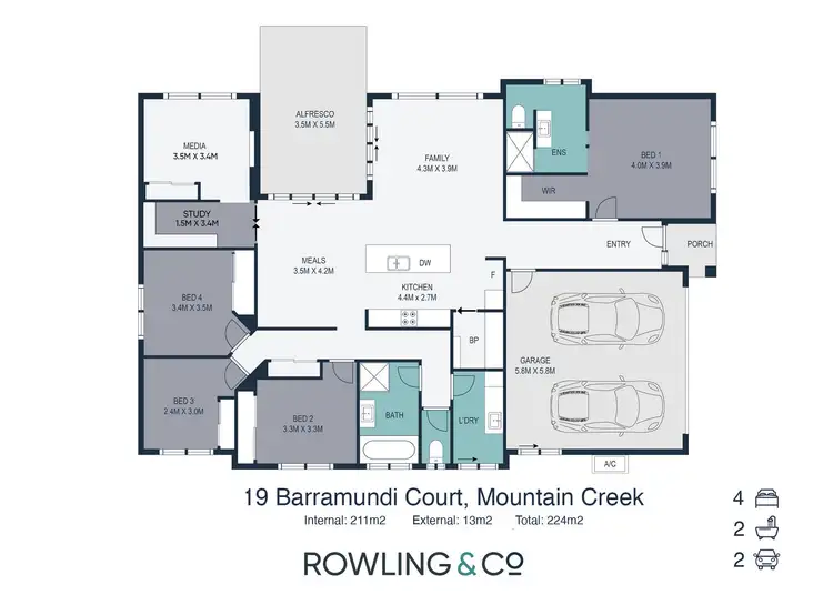 Floorplan of Homely house listing, 19 Barramundi Court, Mountain Creek QLD 4557
