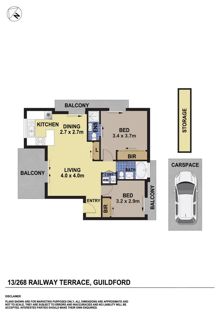 Floorplan of Homely unit listing, 13/268-270 Railway Terrace, Guildford NSW 2161