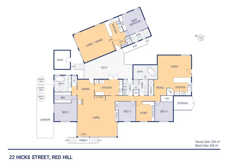 Floorplan of Homely house listing, 22 Hicks Street, Red Hill ACT 2603