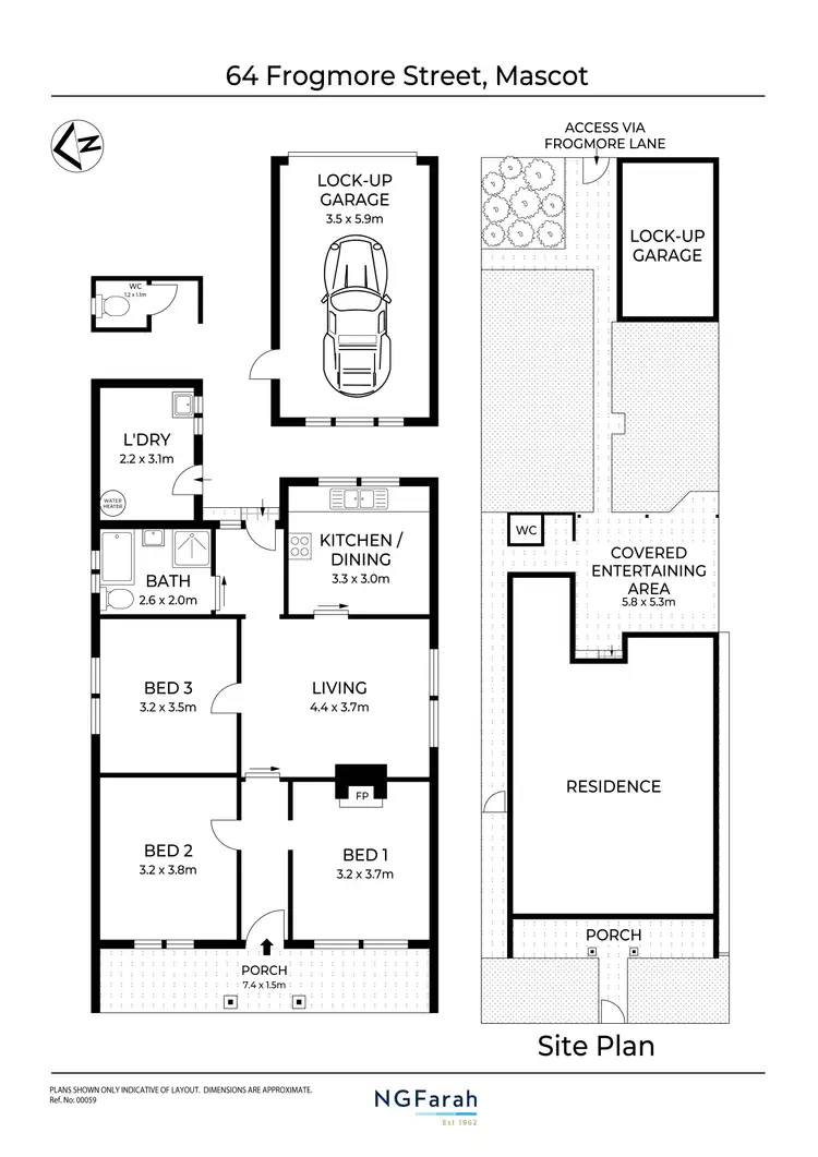 Floorplan of Homely house listing, 64 Frogmore Street, Mascot NSW 2020