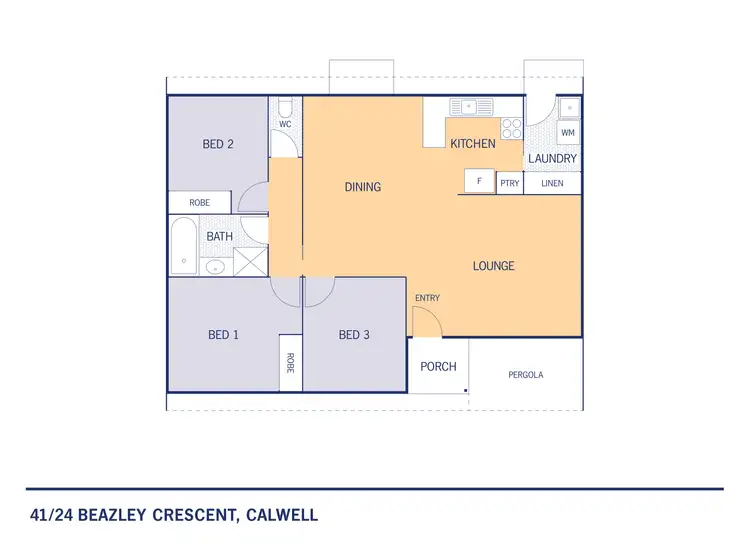 Floorplan of Homely townhouse listing, 41/24 Beazley Crescent, Calwell ACT 2905