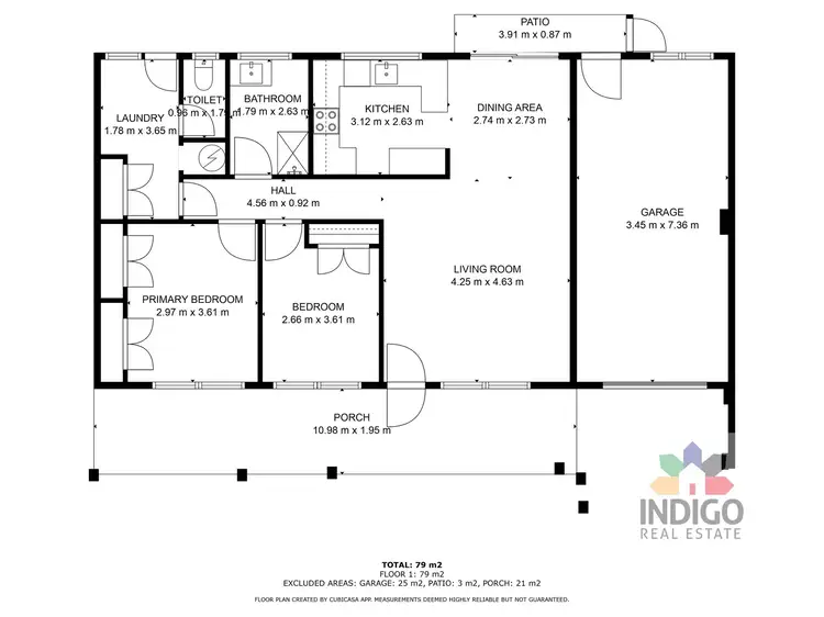 Floorplan of Homely unit listing, 2/23 Finch Street, Beechworth VIC 3747