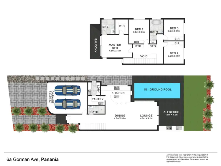 Floorplan of Homely semi-detached listing, 6a Gorman Avenue, Panania NSW 2213