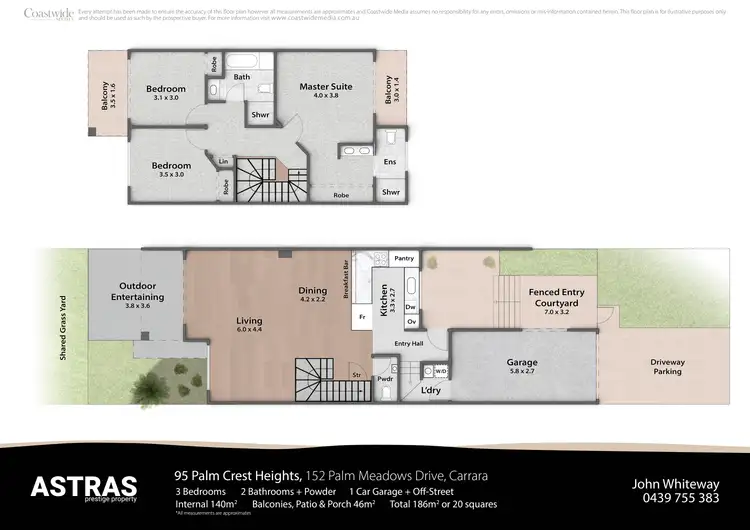 Floorplan of Homely townhouse listing, 95/152 Palm Meadows Drive, Carrara QLD 4211