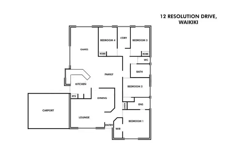 Floorplan of Homely house listing, 12 Resolution Drive, Waikiki WA 6169