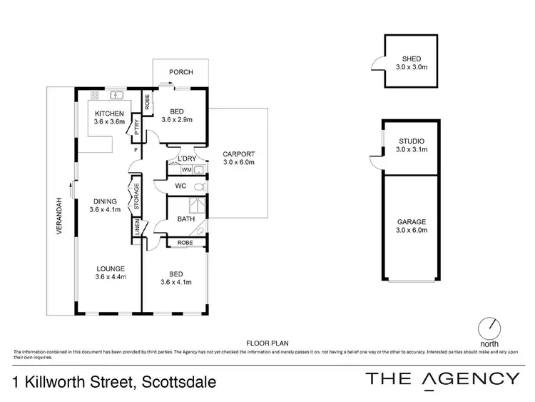 Floorplan of Homely house listing, 1 Killworth Street, Scottsdale TAS 7260
