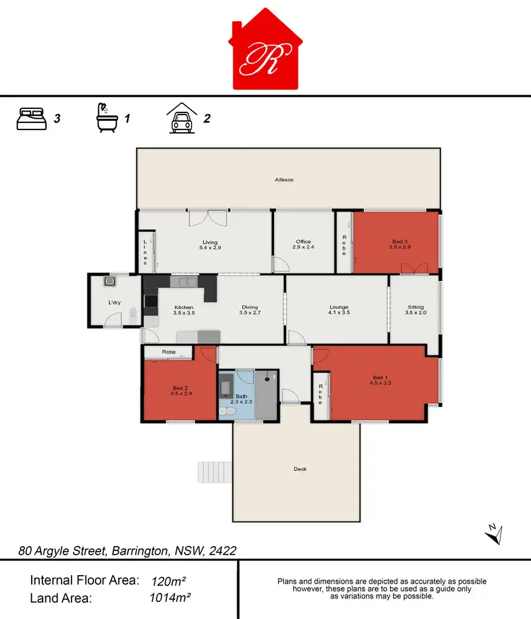 Floorplan of Homely house listing, 80 Argyle Street, Barrington NSW 2422