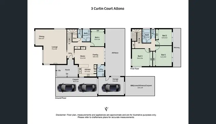 Floorplan of Homely house listing, 3 Curtin Court, Altona VIC 3018