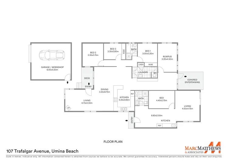 Floorplan of Homely house listing, 107 Trafalgar Avenue, Umina Beach NSW 2257