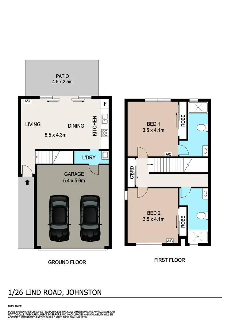 Floorplan of Homely townhouse listing, 1/26 Lind Road, Johnston NT 832