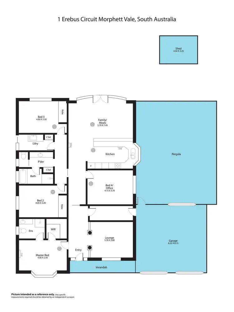 Floorplan of Homely house listing, 1 Erebus Circuit, Morphett Vale SA 5162