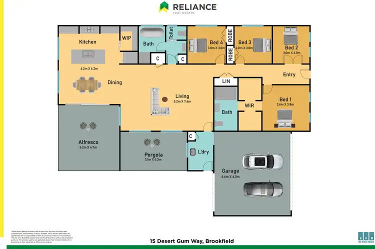Floorplan of Homely house listing, 15 Desert Gum Way, Brookfield VIC 3338
