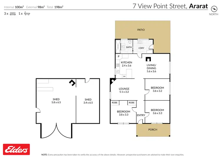 Floorplan of Homely house listing, 7 View Point Street, Ararat VIC 3377