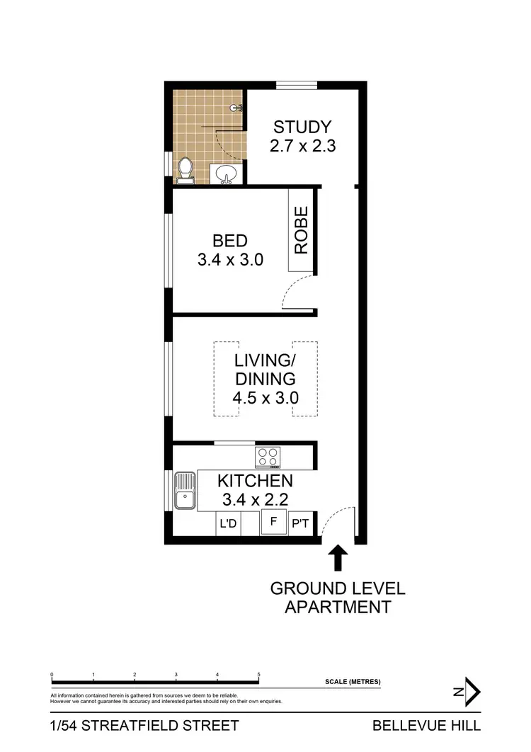 Floorplan of Homely apartment listing, 1/54 Streatfield Road, Bellevue Hill NSW 2023