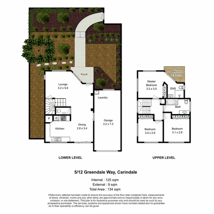 Floorplan of Homely townhouse listing, 5/12 Greendale Way, Carindale QLD 4152