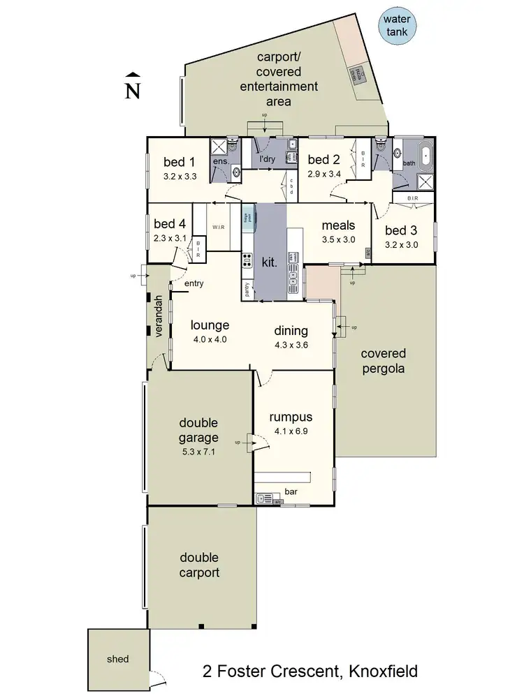 Floorplan of Homely house listing, 2 Foster Crescent, Knoxfield VIC 3180