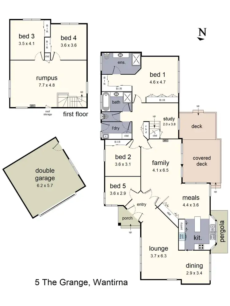 Floorplan of Homely house listing, 5 The Grange, Wantirna VIC 3152