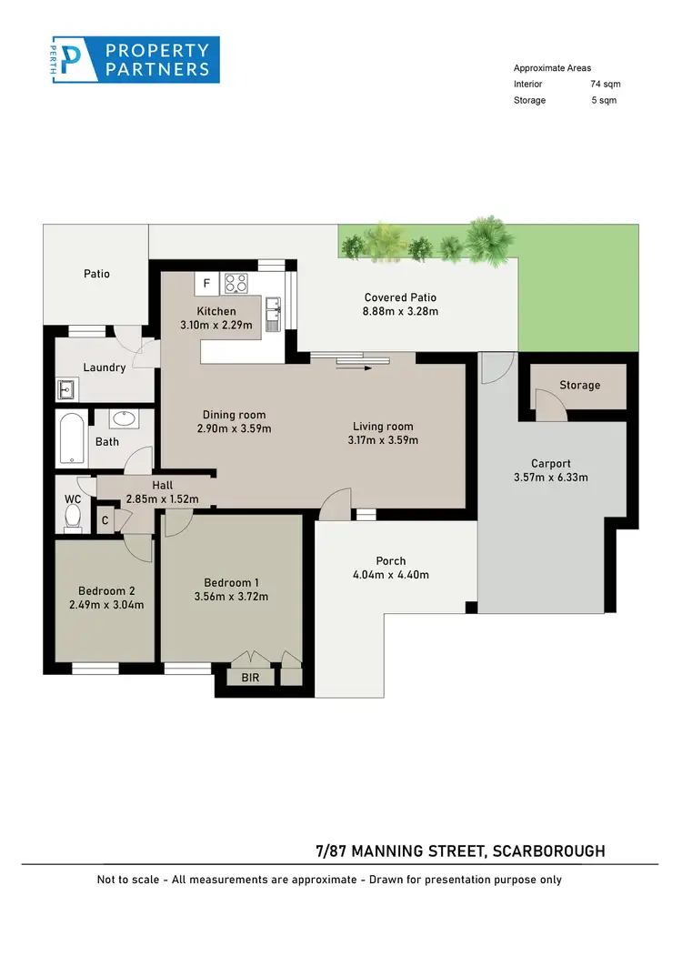 Floorplan of Homely villa listing, 7/87 Manning Street, Scarborough WA 6019