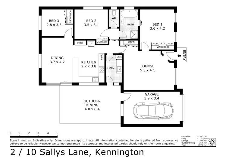Floorplan of Homely unit listing, 2/10 Sallys Lane, Kennington VIC 3550